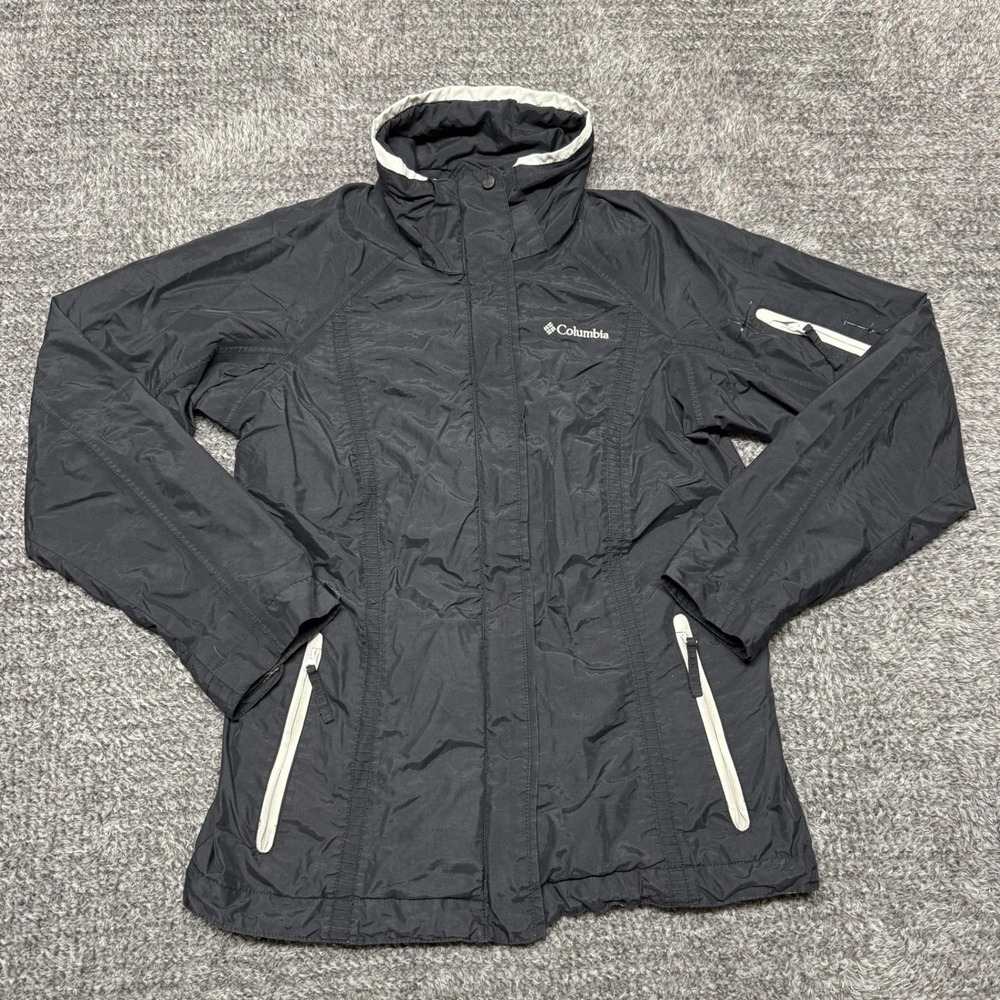 Columbia Womens‎ Bugaboo Interchange Jacket S Black Omni Tech Waterproof Coat